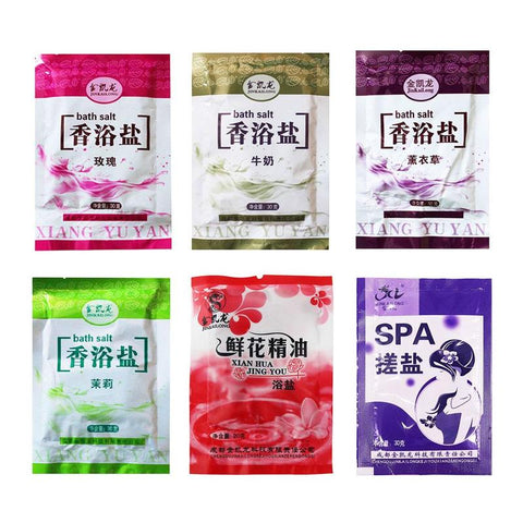30g Rose Bath Powder Foot Bath Salt Body Foot Skin Care SPA Bath Salt Exfoliation Scruber Dead Skin Remover