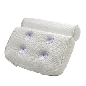 Luxury Home Bath Spa Pillow Deep Spongy Cushion Relaxing Massage Big Suction Cup Bathtub Neck Back Comfort Support Relaxing Tool