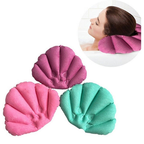Luxury Home Bath Spa Pillow Deep Spongy Cushion Relaxing Massage Big Suction Cup Bathtub Neck Back Comfort Support Relaxing Tool
