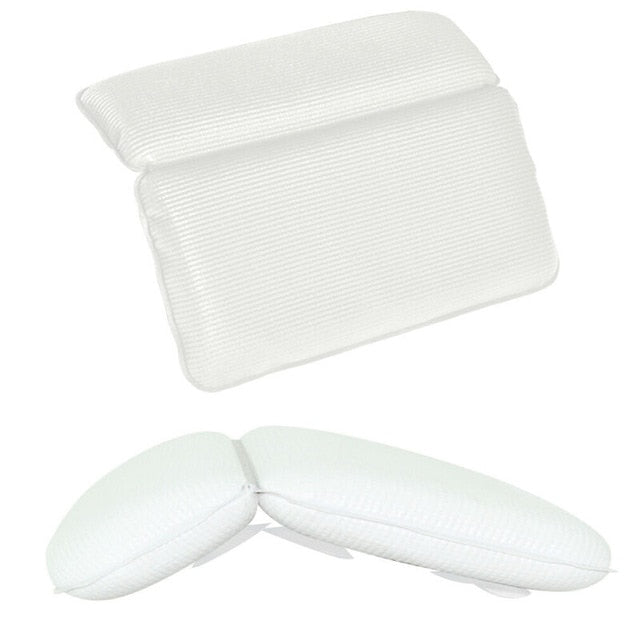 Luxury Home Bath Spa Pillow Deep Spongy Cushion Relaxing Massage Big Suction Cup Bathtub Neck Back Comfort Support Relaxing Tool