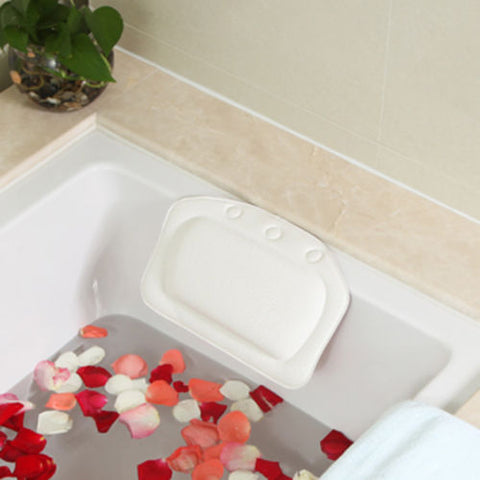 Luxury Home Bath Spa Pillow Deep Spongy Cushion Relaxing Massage Big Suction Cup Bathtub Neck Back Comfort Support Relaxing Tool