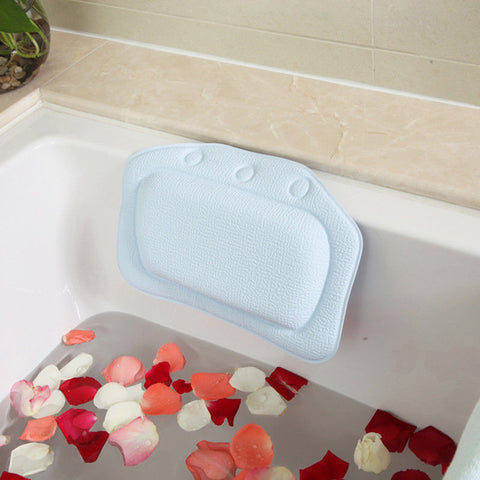 Luxury Home Bath Spa Pillow Deep Spongy Cushion Relaxing Massage Big Suction Cup Bathtub Neck Back Comfort Support Relaxing Tool