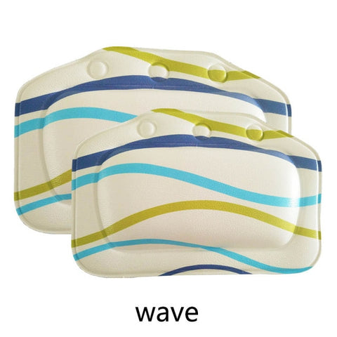 21*31cm SPA Bath Pillow Home Bathtub Pillow PVC Neck Bathtub Cushion Soft Headrest Suction Cup Bathtub Pillow Accessories 1pcs