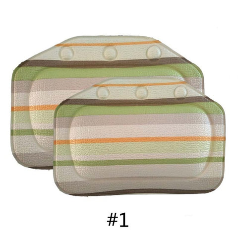 21*31cm SPA Bath Pillow Home Bathtub Pillow PVC Neck Bathtub Cushion Soft Headrest Suction Cup Bathtub Pillow Accessories 1pcs