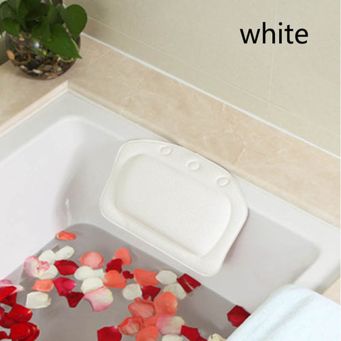 21*31cm SPA Bath Pillow Home Bathtub Pillow PVC Neck Bathtub Cushion Soft Headrest Suction Cup Bathtub Pillow Accessories 1pcs