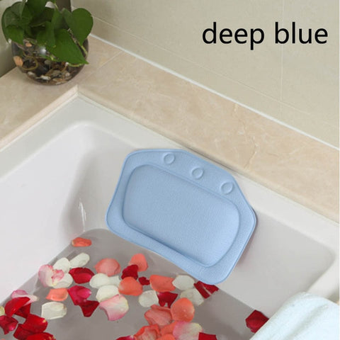 21*31cm SPA Bath Pillow Home Bathtub Pillow PVC Neck Bathtub Cushion Soft Headrest Suction Cup Bathtub Pillow Accessories 1pcs
