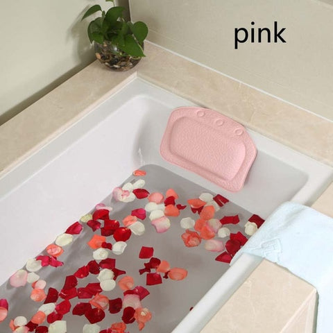 21*31cm SPA Bath Pillow Home Bathtub Pillow PVC Neck Bathtub Cushion Soft Headrest Suction Cup Bathtub Pillow Accessories 1pcs