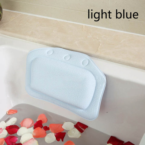 21*31cm SPA Bath Pillow Home Bathtub Pillow PVC Neck Bathtub Cushion Soft Headrest Suction Cup Bathtub Pillow Accessories 1pcs