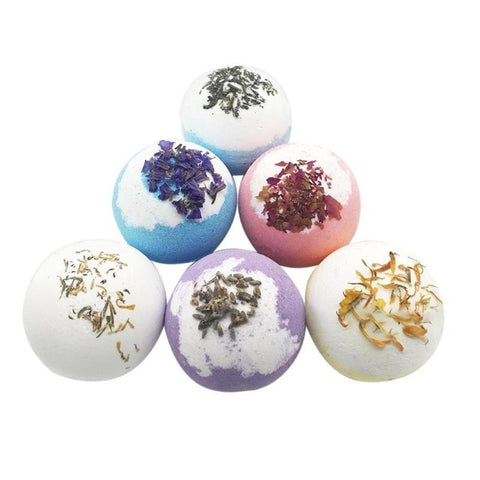 Bubble Bath Ball Dried Flower Essential Oil Stress Relief Bath Bomb Bathroom SPA Gift Effervescence Balls 2019 Easter gift